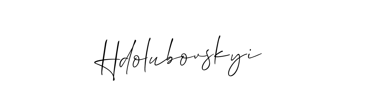 Make a beautiful signature design for name Hdolubovskyi. With this signature (Allison_Script) style, you can create a handwritten signature for free. Hdolubovskyi signature style 2 images and pictures png