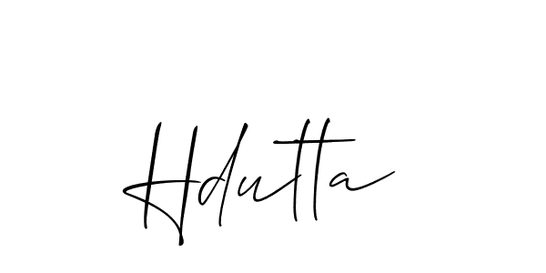 Similarly Allison_Script is the best handwritten signature design. Signature creator online .You can use it as an online autograph creator for name Hdutta. Hdutta signature style 2 images and pictures png