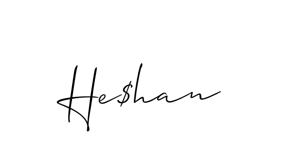Make a beautiful signature design for name He$han. Use this online signature maker to create a handwritten signature for free. He$han signature style 2 images and pictures png