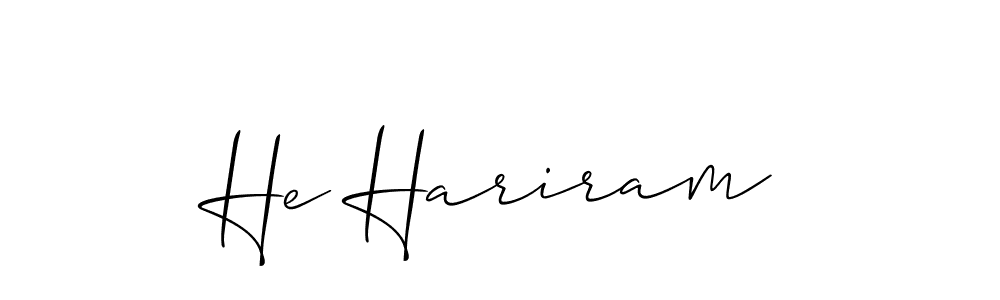 Make a beautiful signature design for name He Hariram. With this signature (Allison_Script) style, you can create a handwritten signature for free. He Hariram signature style 2 images and pictures png