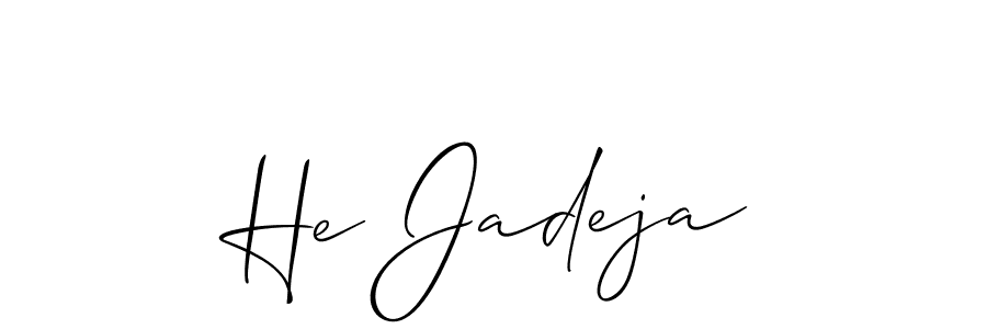 How to Draw He Jadeja signature style? Allison_Script is a latest design signature styles for name He Jadeja. He Jadeja signature style 2 images and pictures png