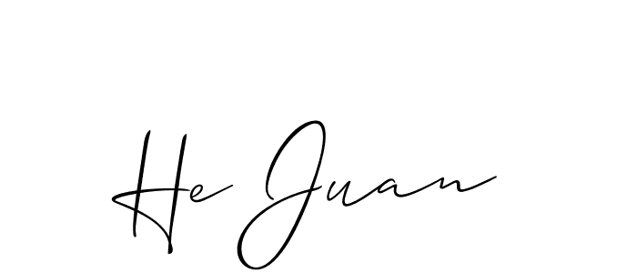 How to Draw He Juan signature style? Allison_Script is a latest design signature styles for name He Juan. He Juan signature style 2 images and pictures png