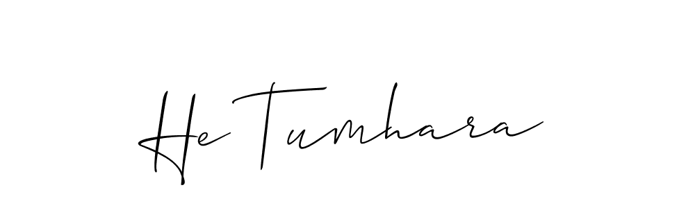 Create a beautiful signature design for name He Tumhara. With this signature (Allison_Script) fonts, you can make a handwritten signature for free. He Tumhara signature style 2 images and pictures png