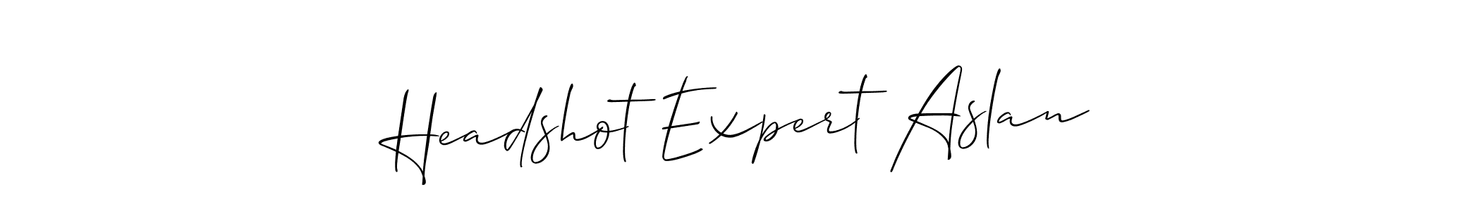 Also we have Headshot Expert Aslan name is the best signature style. Create professional handwritten signature collection using Allison_Script autograph style. Headshot Expert Aslan signature style 2 images and pictures png