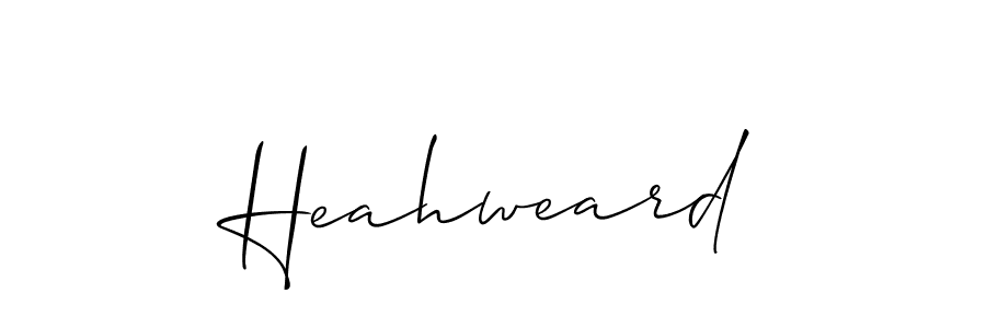 It looks lik you need a new signature style for name Heahweard. Design unique handwritten (Allison_Script) signature with our free signature maker in just a few clicks. Heahweard signature style 2 images and pictures png