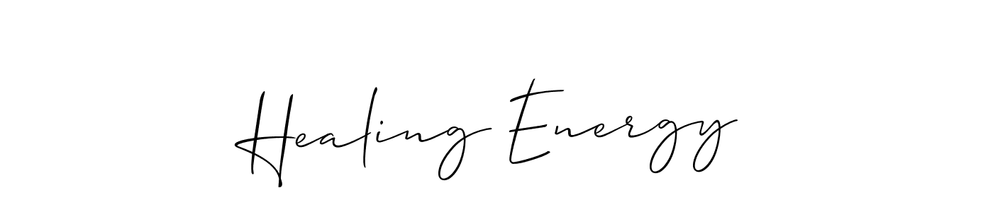 Create a beautiful signature design for name Healing Energy. With this signature (Allison_Script) fonts, you can make a handwritten signature for free. Healing Energy signature style 2 images and pictures png