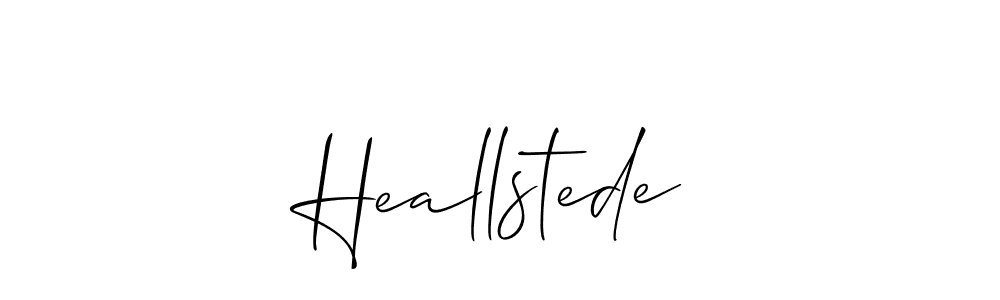 It looks lik you need a new signature style for name Heallstede. Design unique handwritten (Allison_Script) signature with our free signature maker in just a few clicks. Heallstede signature style 2 images and pictures png