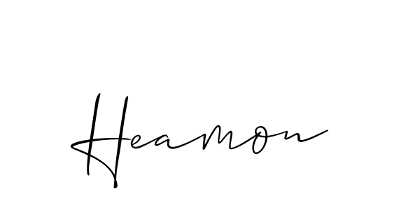 Design your own signature with our free online signature maker. With this signature software, you can create a handwritten (Allison_Script) signature for name Heamon. Heamon signature style 2 images and pictures png