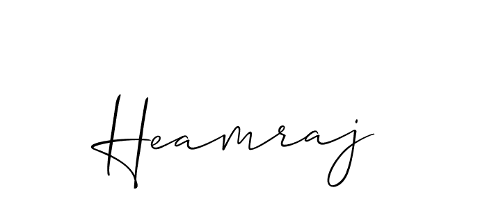 Make a beautiful signature design for name Heamraj. With this signature (Allison_Script) style, you can create a handwritten signature for free. Heamraj signature style 2 images and pictures png