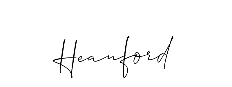 The best way (Allison_Script) to make a short signature is to pick only two or three words in your name. The name Heanford include a total of six letters. For converting this name. Heanford signature style 2 images and pictures png