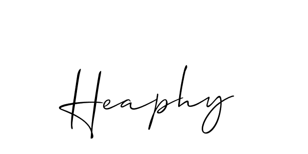 Design your own signature with our free online signature maker. With this signature software, you can create a handwritten (Allison_Script) signature for name Heaphy. Heaphy signature style 2 images and pictures png