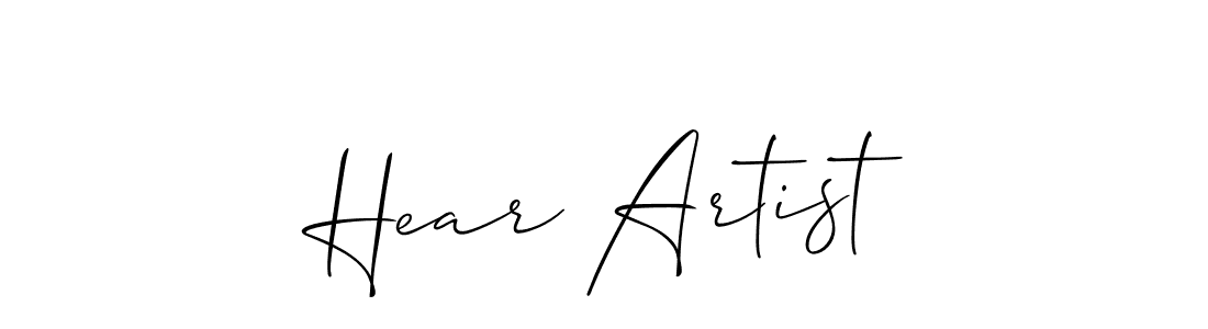 How to Draw Hear Artist signature style? Allison_Script is a latest design signature styles for name Hear Artist. Hear Artist signature style 2 images and pictures png