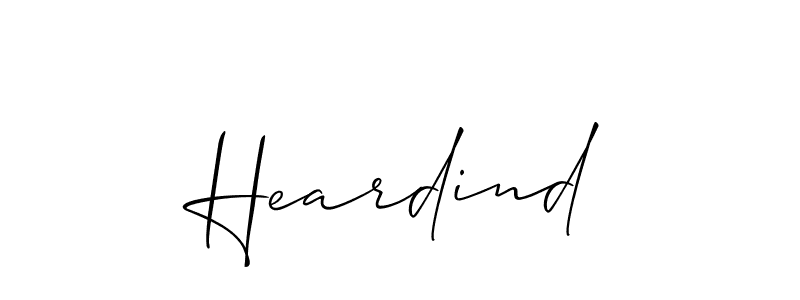 Make a short Heardind signature style. Manage your documents anywhere anytime using Allison_Script. Create and add eSignatures, submit forms, share and send files easily. Heardind signature style 2 images and pictures png