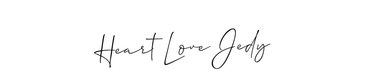 Allison_Script is a professional signature style that is perfect for those who want to add a touch of class to their signature. It is also a great choice for those who want to make their signature more unique. Get Heart Love Jedy name to fancy signature for free. Heart Love Jedy signature style 2 images and pictures png