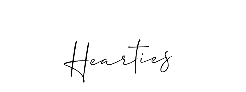 How to Draw Hearties signature style? Allison_Script is a latest design signature styles for name Hearties. Hearties signature style 2 images and pictures png