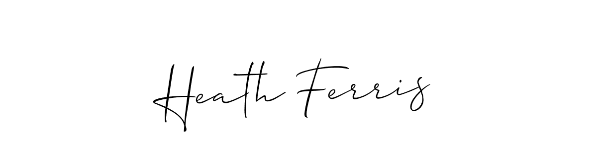 Create a beautiful signature design for name Heath Ferris. With this signature (Allison_Script) fonts, you can make a handwritten signature for free. Heath Ferris signature style 2 images and pictures png
