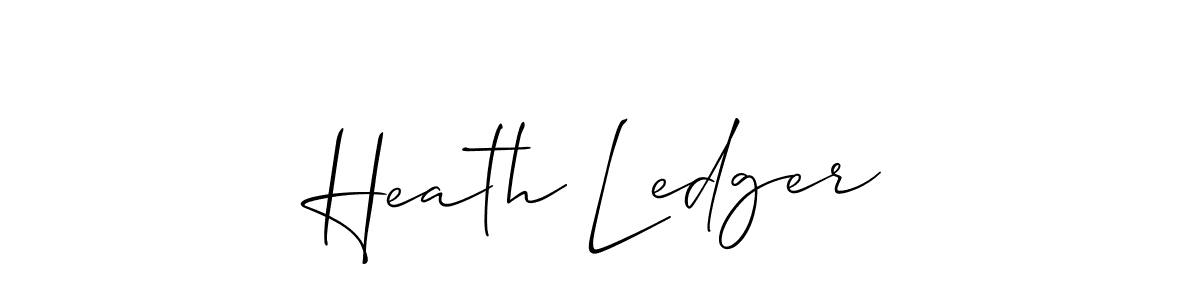 if you are searching for the best signature style for your name Heath Ledger. so please give up your signature search. here we have designed multiple signature styles  using Allison_Script. Heath Ledger signature style 2 images and pictures png