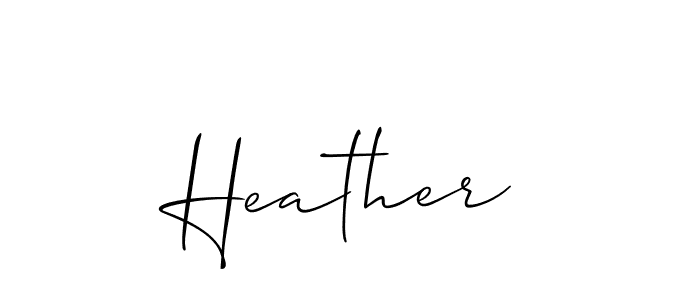 Make a beautiful signature design for name Heather. With this signature (Allison_Script) style, you can create a handwritten signature for free. Heather signature style 2 images and pictures png