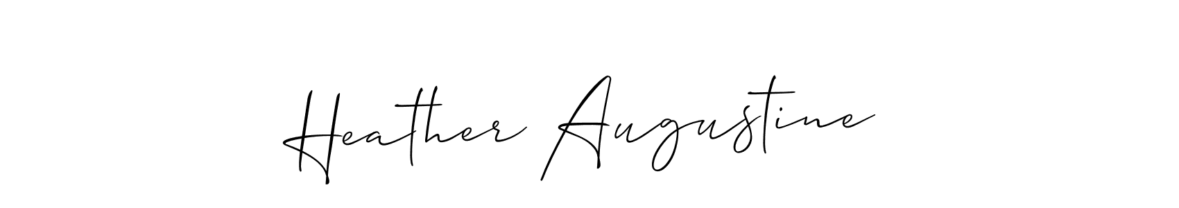 Also we have Heather Augustine name is the best signature style. Create professional handwritten signature collection using Allison_Script autograph style. Heather Augustine signature style 2 images and pictures png