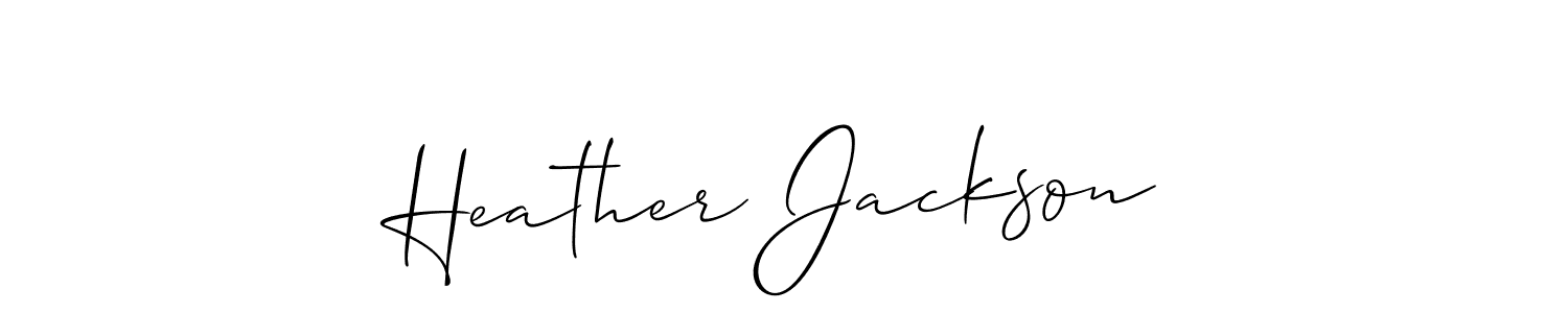 The best way (Allison_Script) to make a short signature is to pick only two or three words in your name. The name Heather Jackson include a total of six letters. For converting this name. Heather Jackson signature style 2 images and pictures png