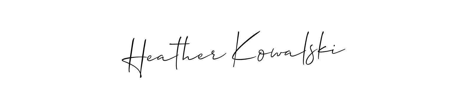 Best and Professional Signature Style for Heather Kowalski. Allison_Script Best Signature Style Collection. Heather Kowalski signature style 2 images and pictures png