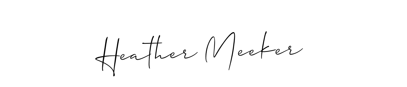Also we have Heather Meeker name is the best signature style. Create professional handwritten signature collection using Allison_Script autograph style. Heather Meeker signature style 2 images and pictures png