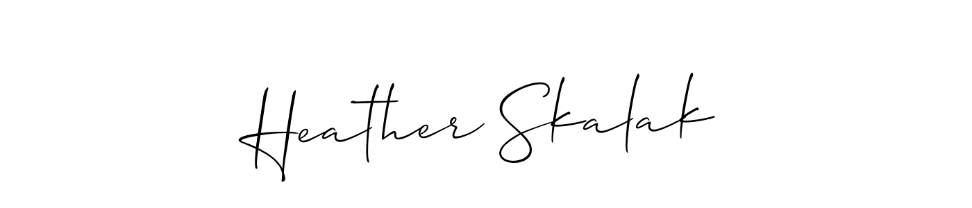 Here are the top 10 professional signature styles for the name Heather Skalak. These are the best autograph styles you can use for your name. Heather Skalak signature style 2 images and pictures png