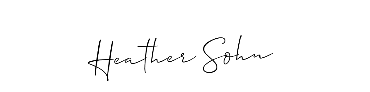 You should practise on your own different ways (Allison_Script) to write your name (Heather Sohn) in signature. don't let someone else do it for you. Heather Sohn signature style 2 images and pictures png