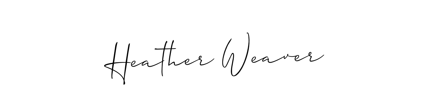 Use a signature maker to create a handwritten signature online. With this signature software, you can design (Allison_Script) your own signature for name Heather Weaver. Heather Weaver signature style 2 images and pictures png