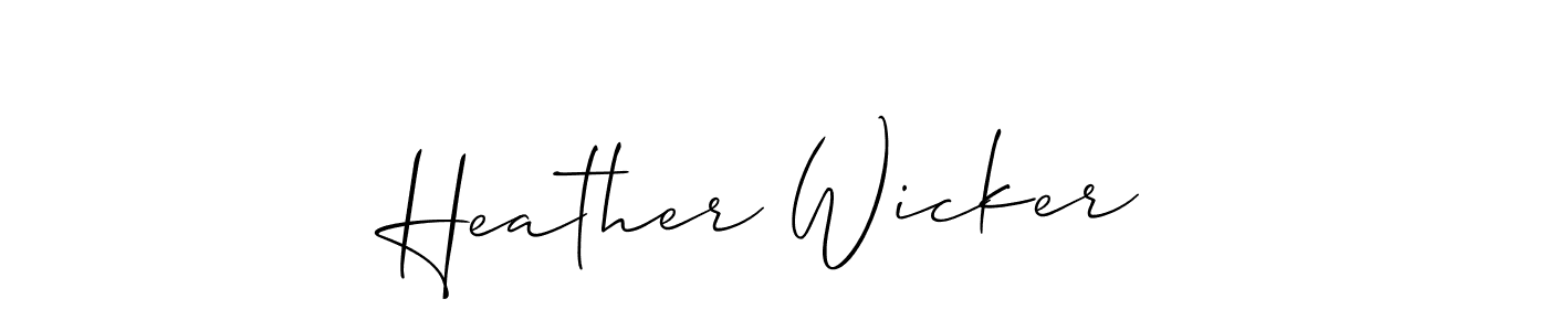 Use a signature maker to create a handwritten signature online. With this signature software, you can design (Allison_Script) your own signature for name Heather Wicker. Heather Wicker signature style 2 images and pictures png