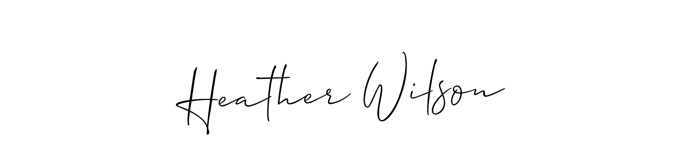 You should practise on your own different ways (Allison_Script) to write your name (Heather Wilson) in signature. don't let someone else do it for you. Heather Wilson signature style 2 images and pictures png