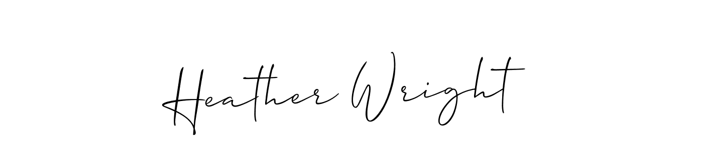 The best way (Allison_Script) to make a short signature is to pick only two or three words in your name. The name Heather Wright include a total of six letters. For converting this name. Heather Wright signature style 2 images and pictures png