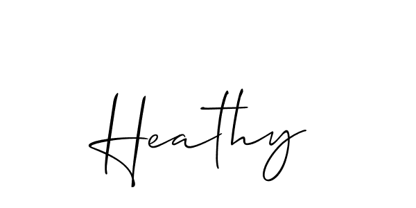 Create a beautiful signature design for name Heathy. With this signature (Allison_Script) fonts, you can make a handwritten signature for free. Heathy signature style 2 images and pictures png