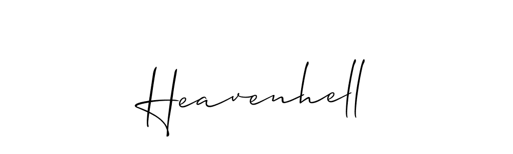 You should practise on your own different ways (Allison_Script) to write your name (Heavenhell) in signature. don't let someone else do it for you. Heavenhell signature style 2 images and pictures png
