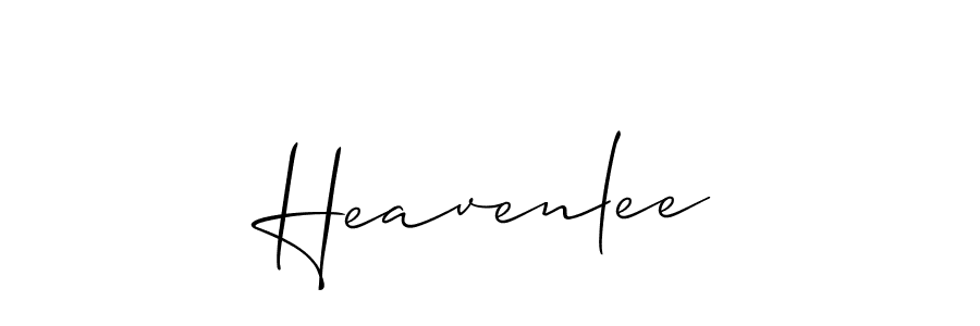 Heavenlee stylish signature style. Best Handwritten Sign (Allison_Script) for my name. Handwritten Signature Collection Ideas for my name Heavenlee. Heavenlee signature style 2 images and pictures png