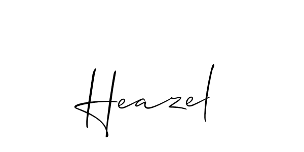 How to make Heazel signature? Allison_Script is a professional autograph style. Create handwritten signature for Heazel name. Heazel signature style 2 images and pictures png