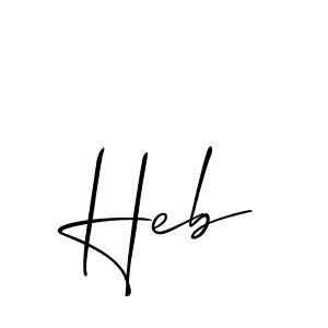 How to make Heb name signature. Use Allison_Script style for creating short signs online. This is the latest handwritten sign. Heb signature style 2 images and pictures png