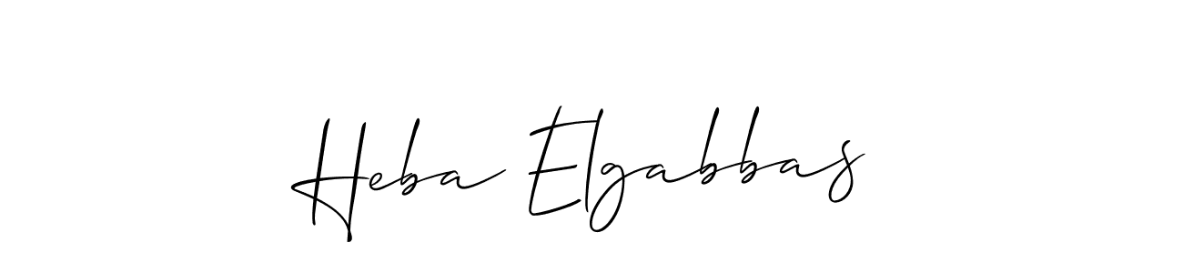 Heba Elgabbas stylish signature style. Best Handwritten Sign (Allison_Script) for my name. Handwritten Signature Collection Ideas for my name Heba Elgabbas. Heba Elgabbas signature style 2 images and pictures png