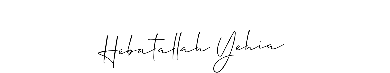 You can use this online signature creator to create a handwritten signature for the name Hebatallah Yehia. This is the best online autograph maker. Hebatallah Yehia signature style 2 images and pictures png