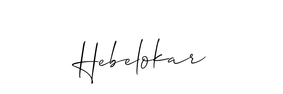 You should practise on your own different ways (Allison_Script) to write your name (Hebelokar) in signature. don't let someone else do it for you. Hebelokar signature style 2 images and pictures png