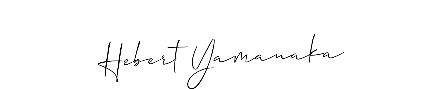 Use a signature maker to create a handwritten signature online. With this signature software, you can design (Allison_Script) your own signature for name Hebert Yamanaka. Hebert Yamanaka signature style 2 images and pictures png