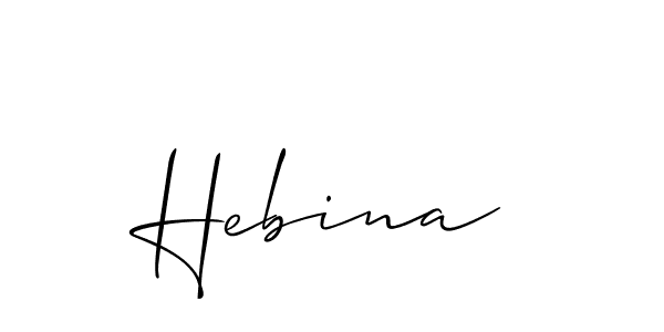 Best and Professional Signature Style for Hebina. Allison_Script Best Signature Style Collection. Hebina signature style 2 images and pictures png