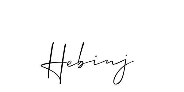 if you are searching for the best signature style for your name Hebinj. so please give up your signature search. here we have designed multiple signature styles  using Allison_Script. Hebinj signature style 2 images and pictures png