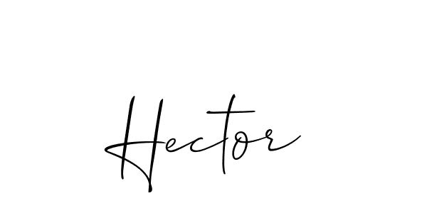 Make a beautiful signature design for name Hector. With this signature (Allison_Script) style, you can create a handwritten signature for free. Hector signature style 2 images and pictures png