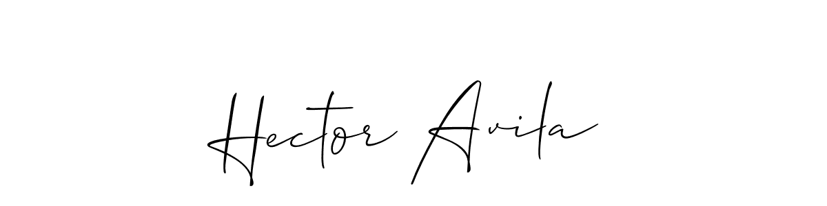 Hector Avila stylish signature style. Best Handwritten Sign (Allison_Script) for my name. Handwritten Signature Collection Ideas for my name Hector Avila. Hector Avila signature style 2 images and pictures png