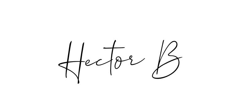 if you are searching for the best signature style for your name Hector B. so please give up your signature search. here we have designed multiple signature styles  using Allison_Script. Hector B signature style 2 images and pictures png