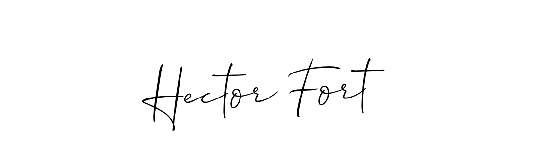 Also You can easily find your signature by using the search form. We will create Hector Fort name handwritten signature images for you free of cost using Allison_Script sign style. Hector Fort signature style 2 images and pictures png