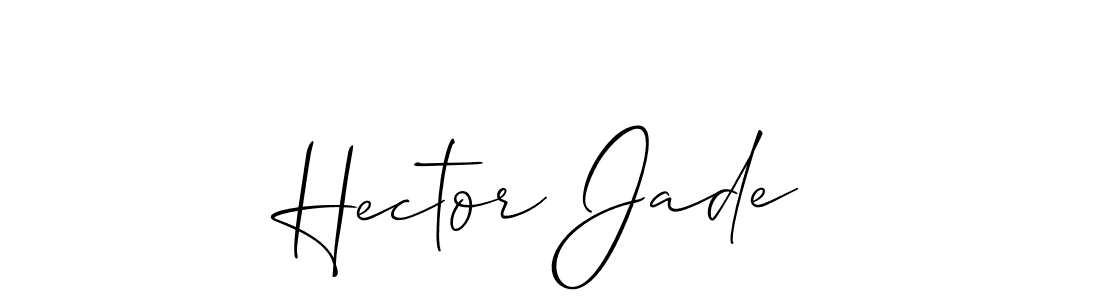 How to make Hector Jade signature? Allison_Script is a professional autograph style. Create handwritten signature for Hector Jade name. Hector Jade signature style 2 images and pictures png