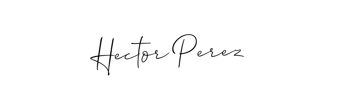 Create a beautiful signature design for name Hector Perez. With this signature (Allison_Script) fonts, you can make a handwritten signature for free. Hector Perez signature style 2 images and pictures png