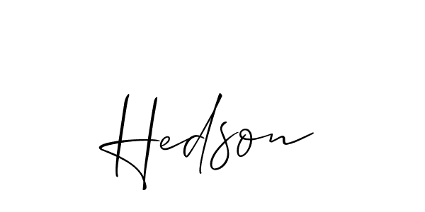 Design your own signature with our free online signature maker. With this signature software, you can create a handwritten (Allison_Script) signature for name Hedson. Hedson signature style 2 images and pictures png